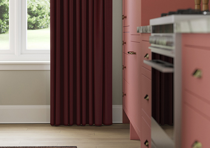 Shima Faux Silk, Claret - Made to Measure Curtains - Image 5